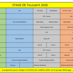Stage Toussaint 2026
